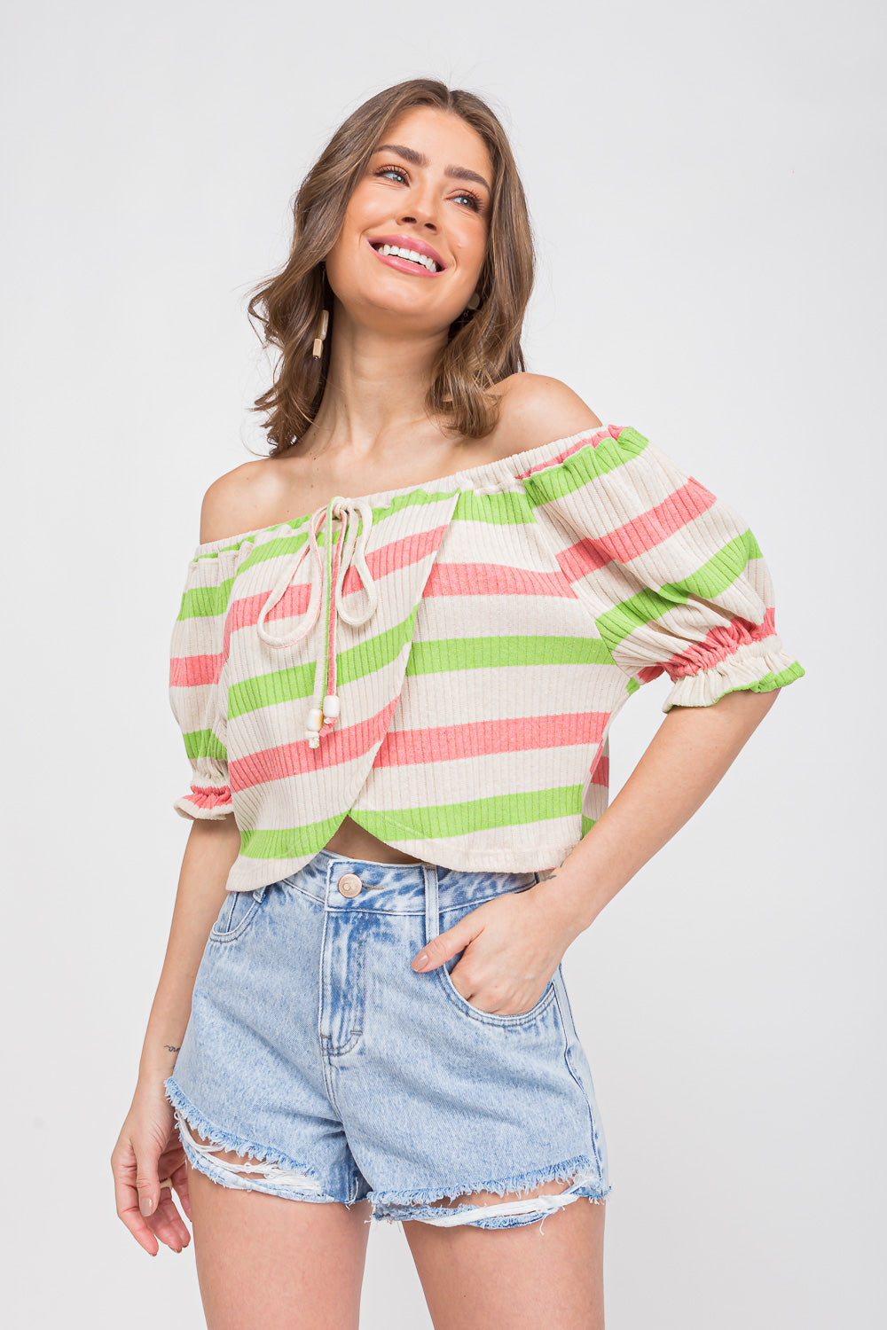 Blusa Maxi Cropped Rosa