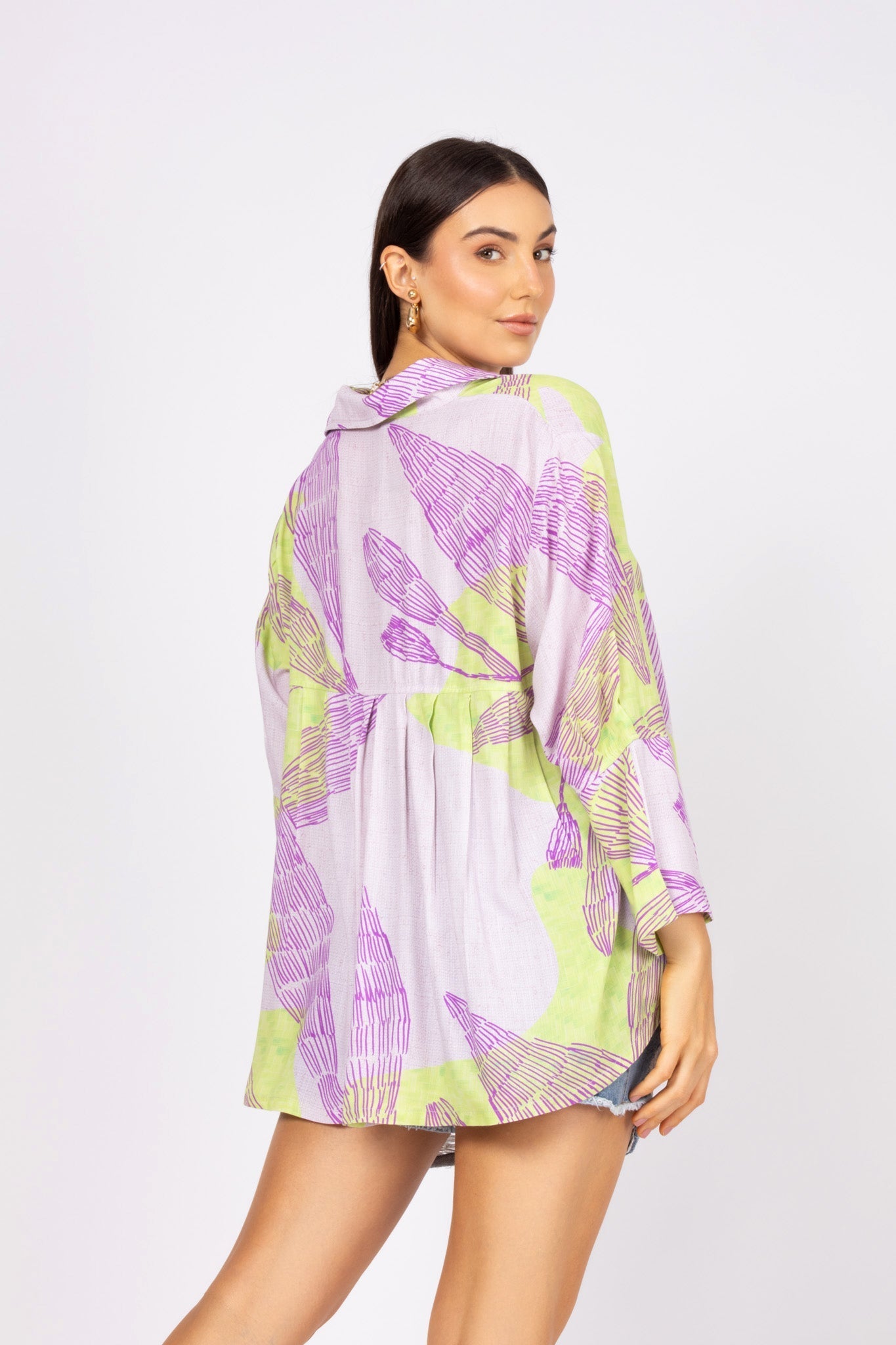 Camisa com Estampa Abstrata