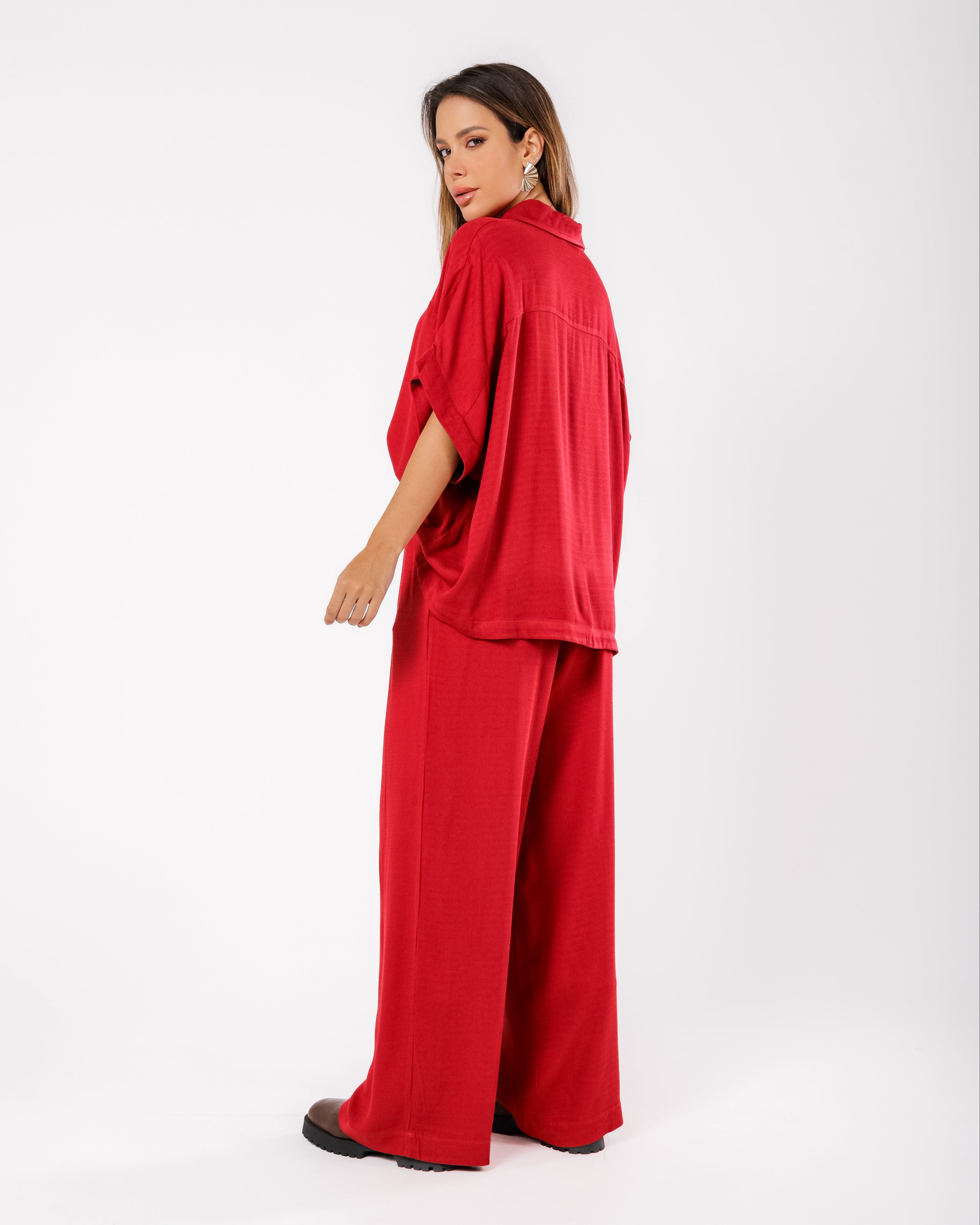 Camisa em viscose maquinetada