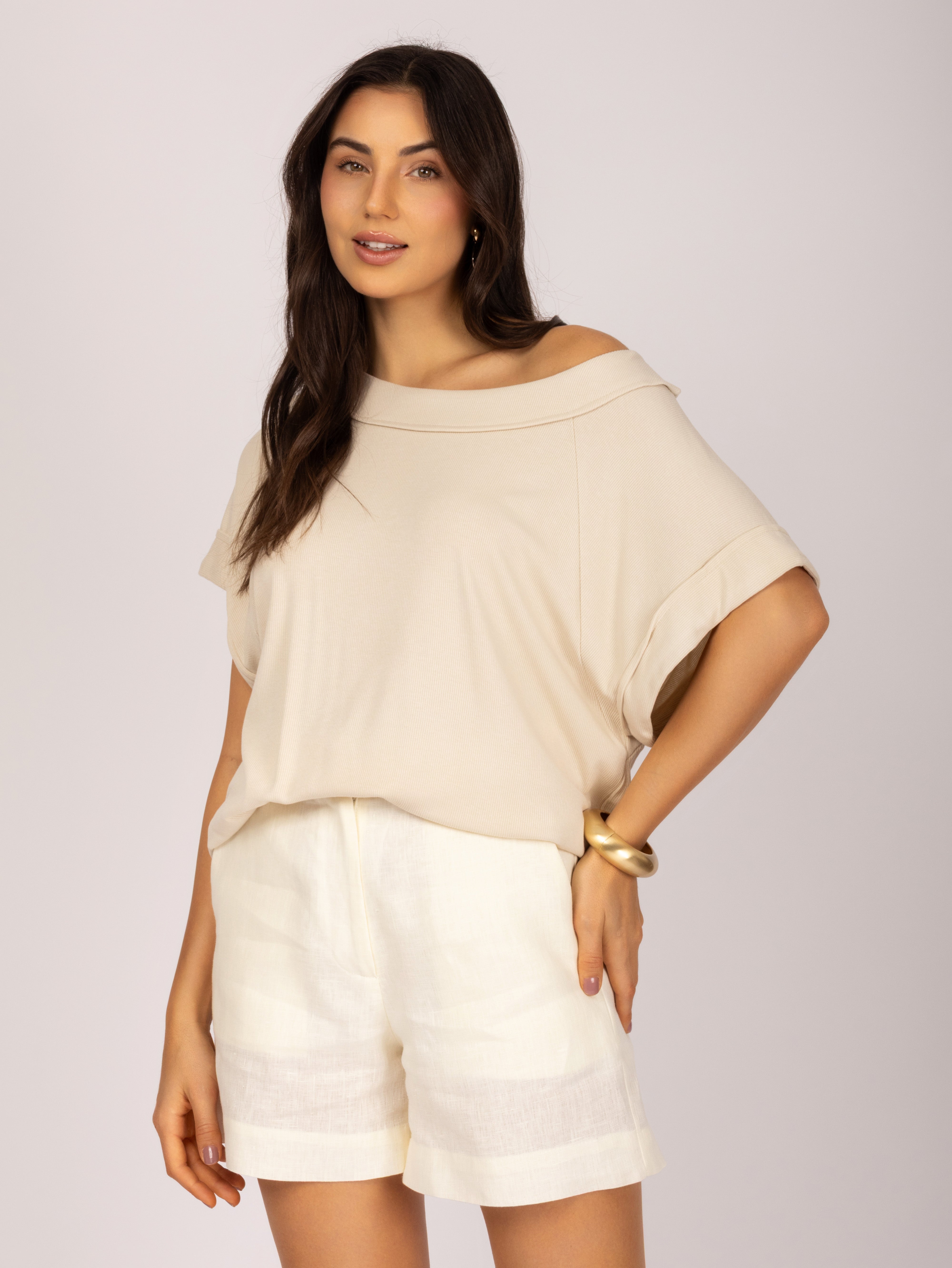 Blusa Decote Canoa